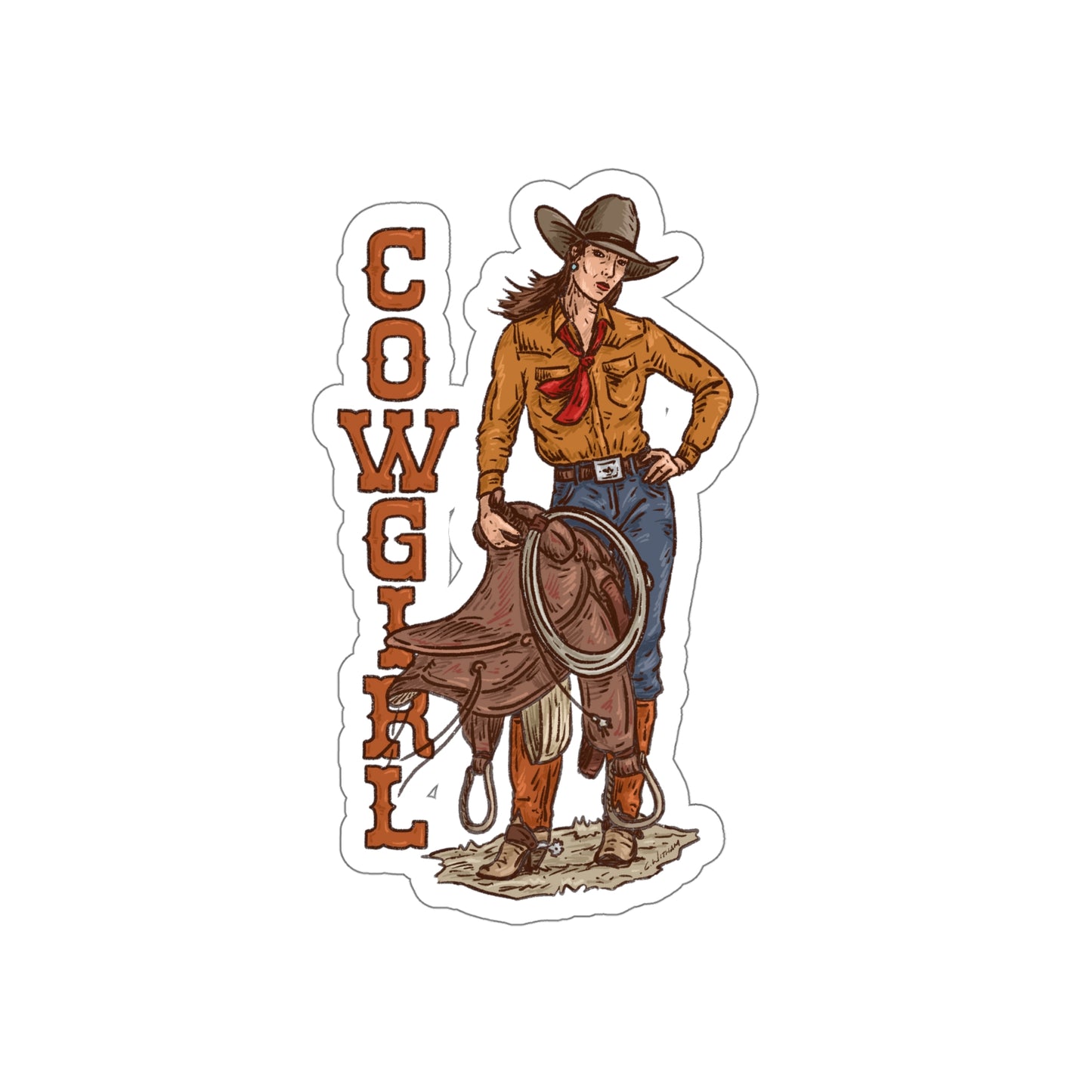 Cowgirl Stickers