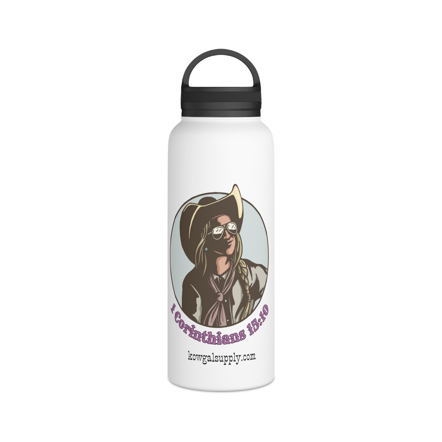 1 Cor 15:10 Stainless Steel Water Bottle