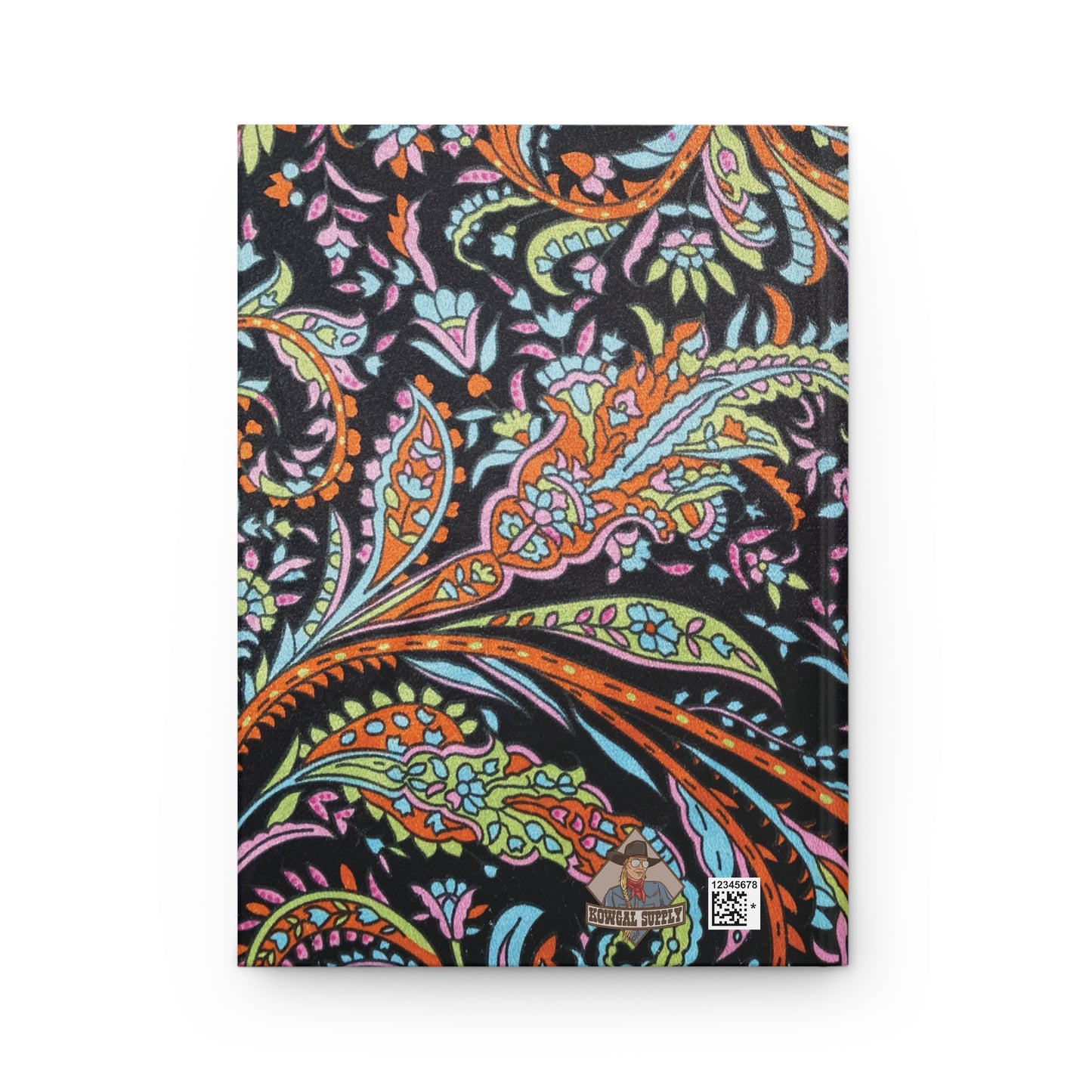 Rainbow Paisley Wild Rag Hardcover Notebook