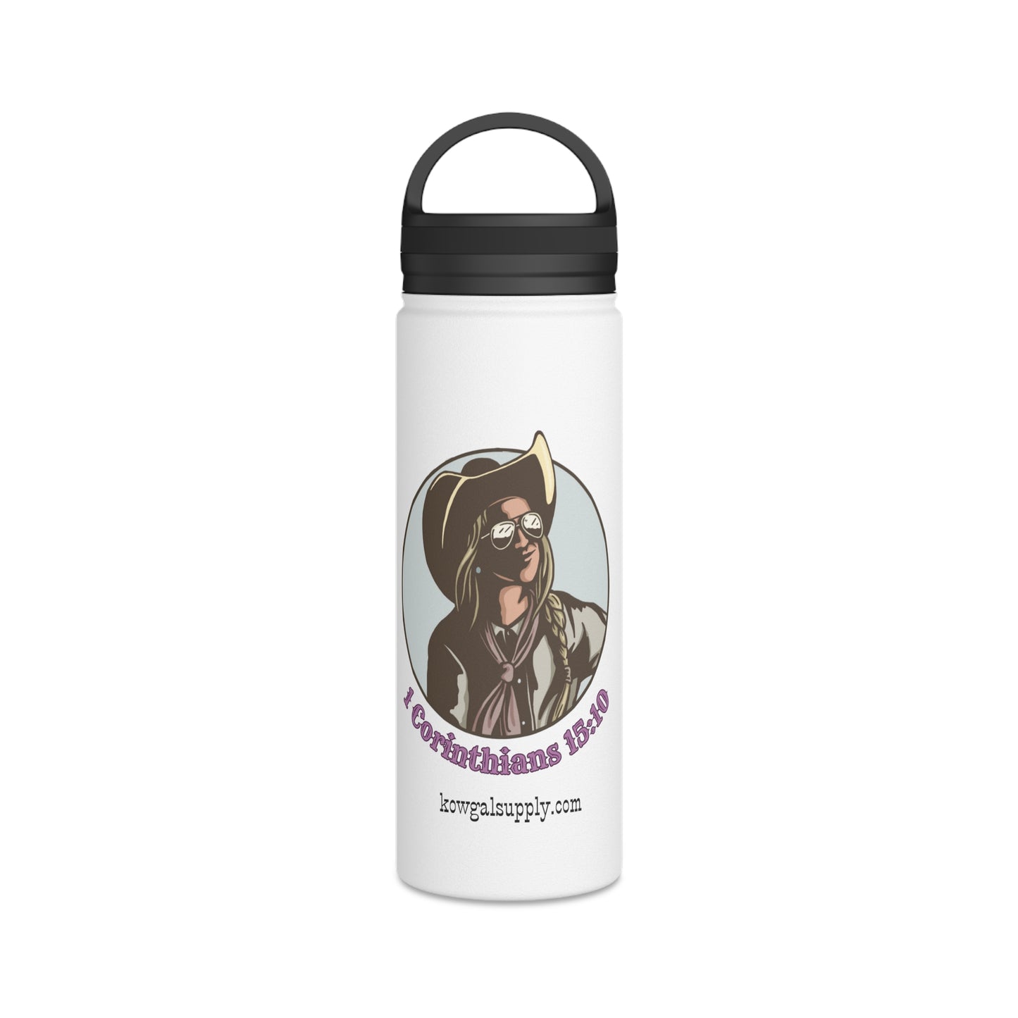 1 Cor 15:10 Stainless Steel Water Bottle