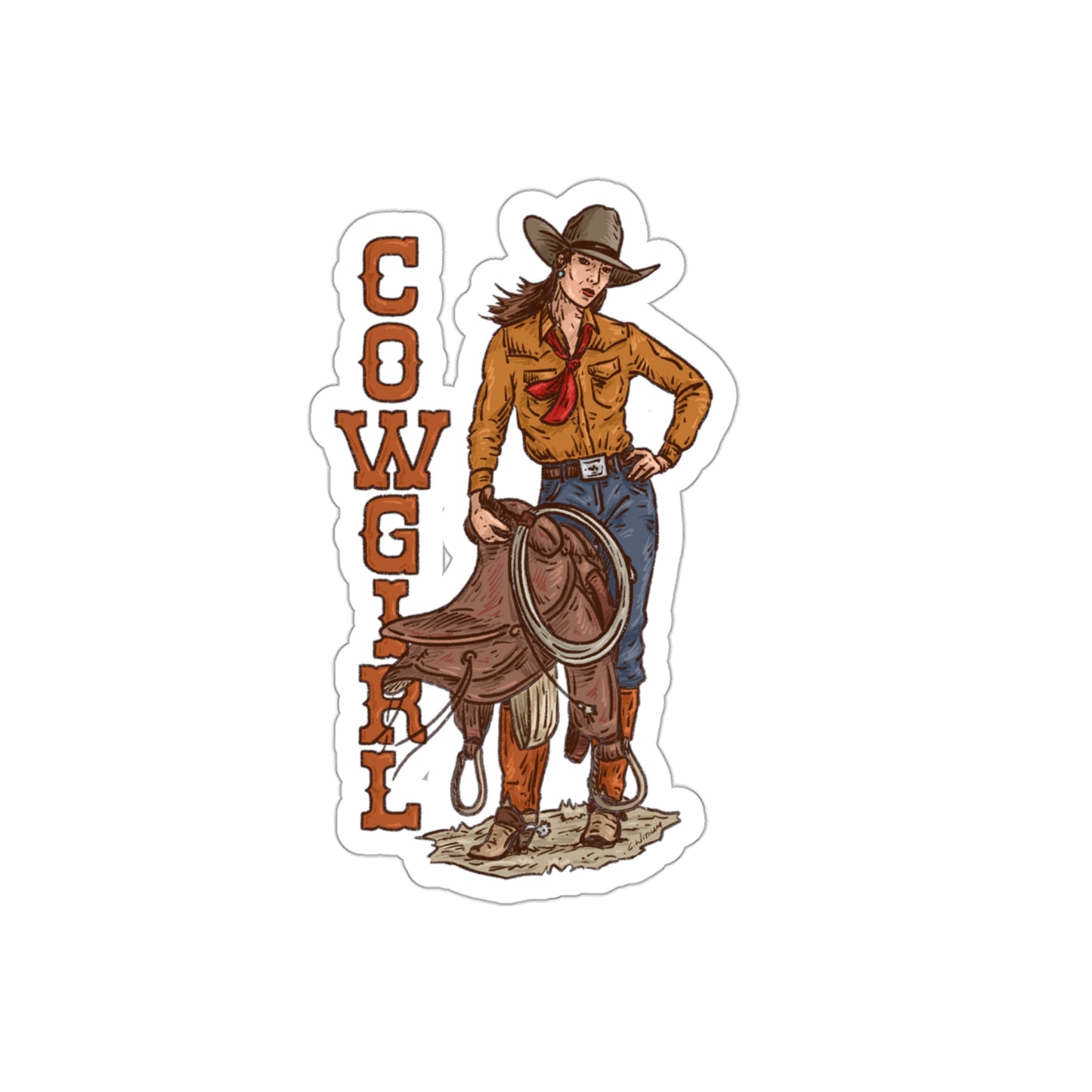 Cowgirl Stickers