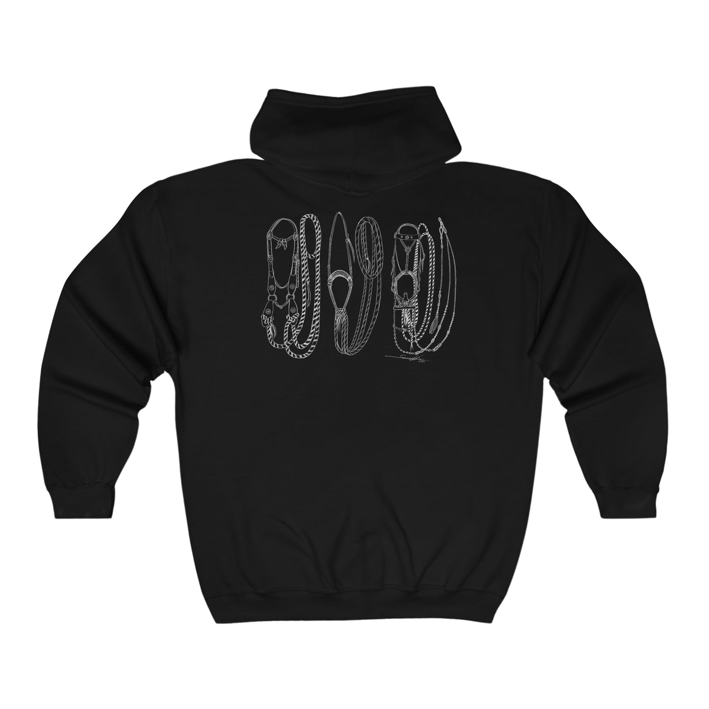 JTF Zipper Hoodie (logo front, art back)