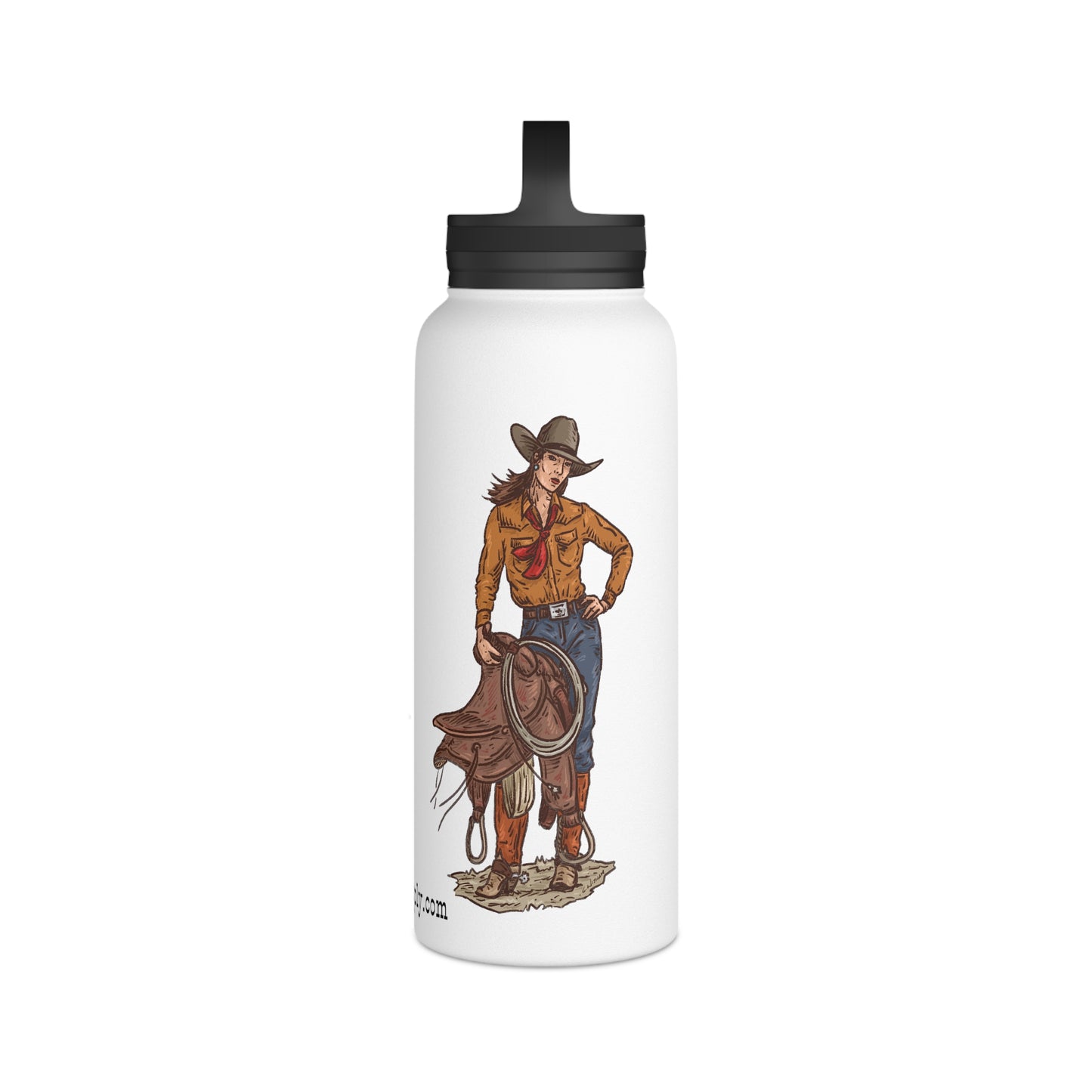 Cowgirl Art Stainless Steel Water Bottle