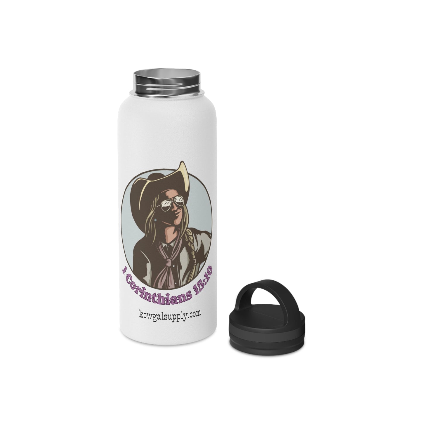 1 Cor 15:10 Stainless Steel Water Bottle