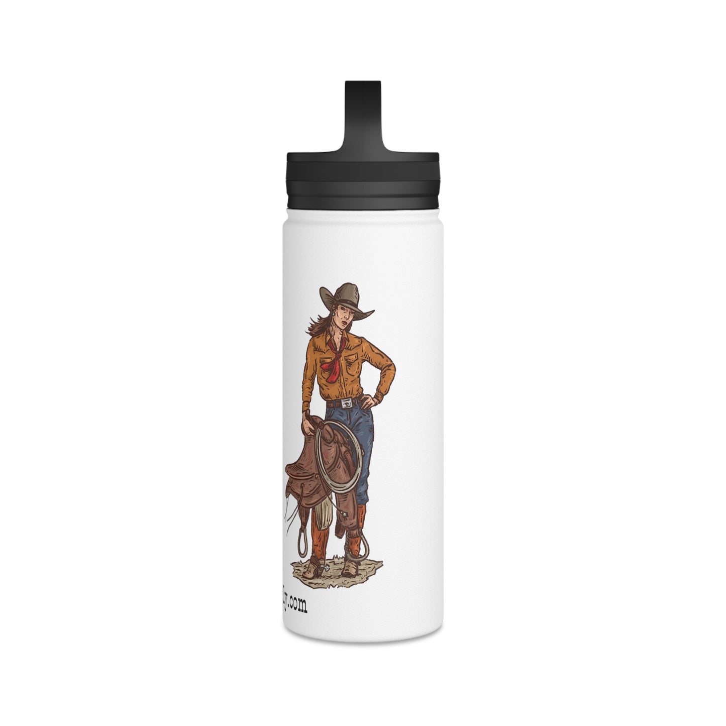 Cowgirl Art Stainless Steel Water Bottle