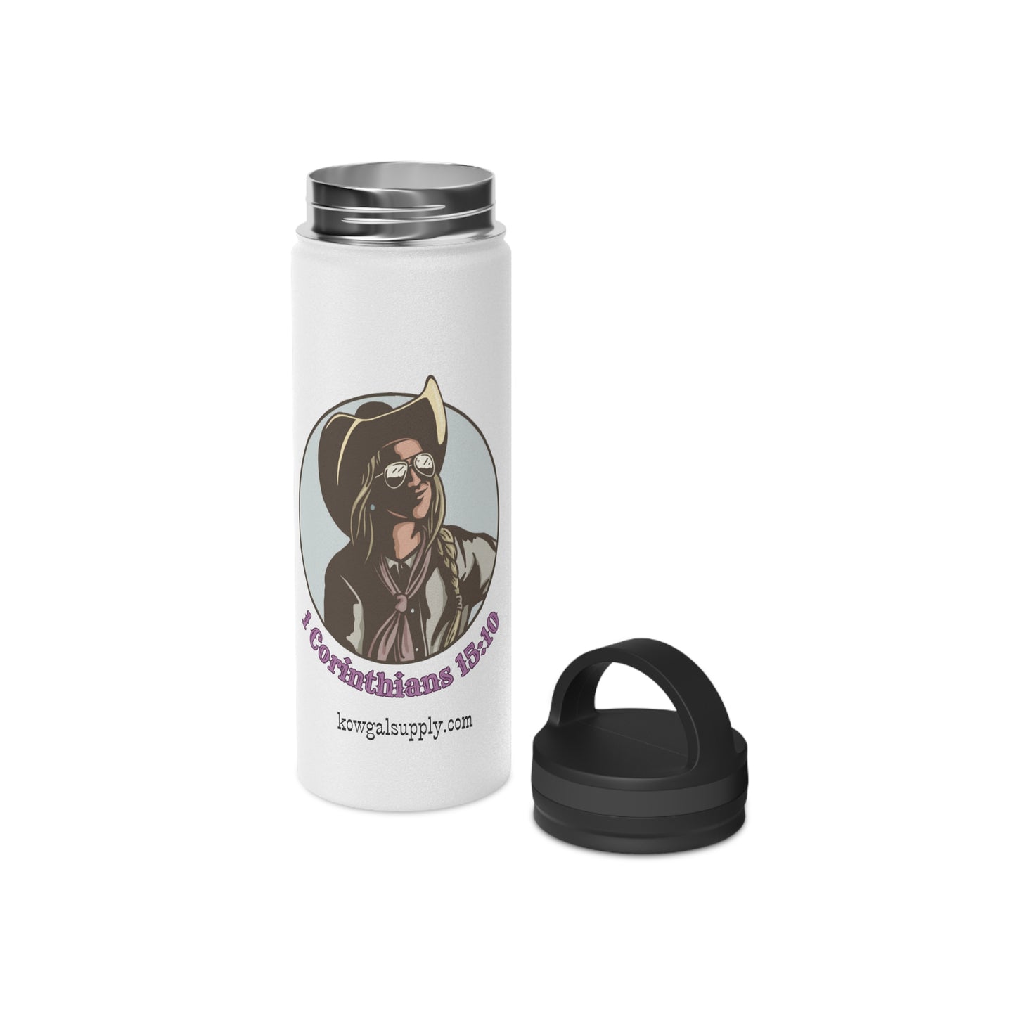 1 Cor 15:10 Stainless Steel Water Bottle