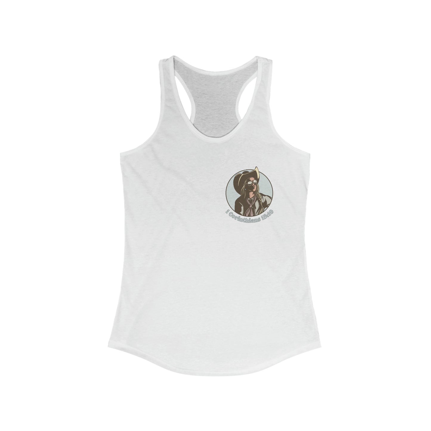 Women's 1 Cor 15:10 Racerback Tank