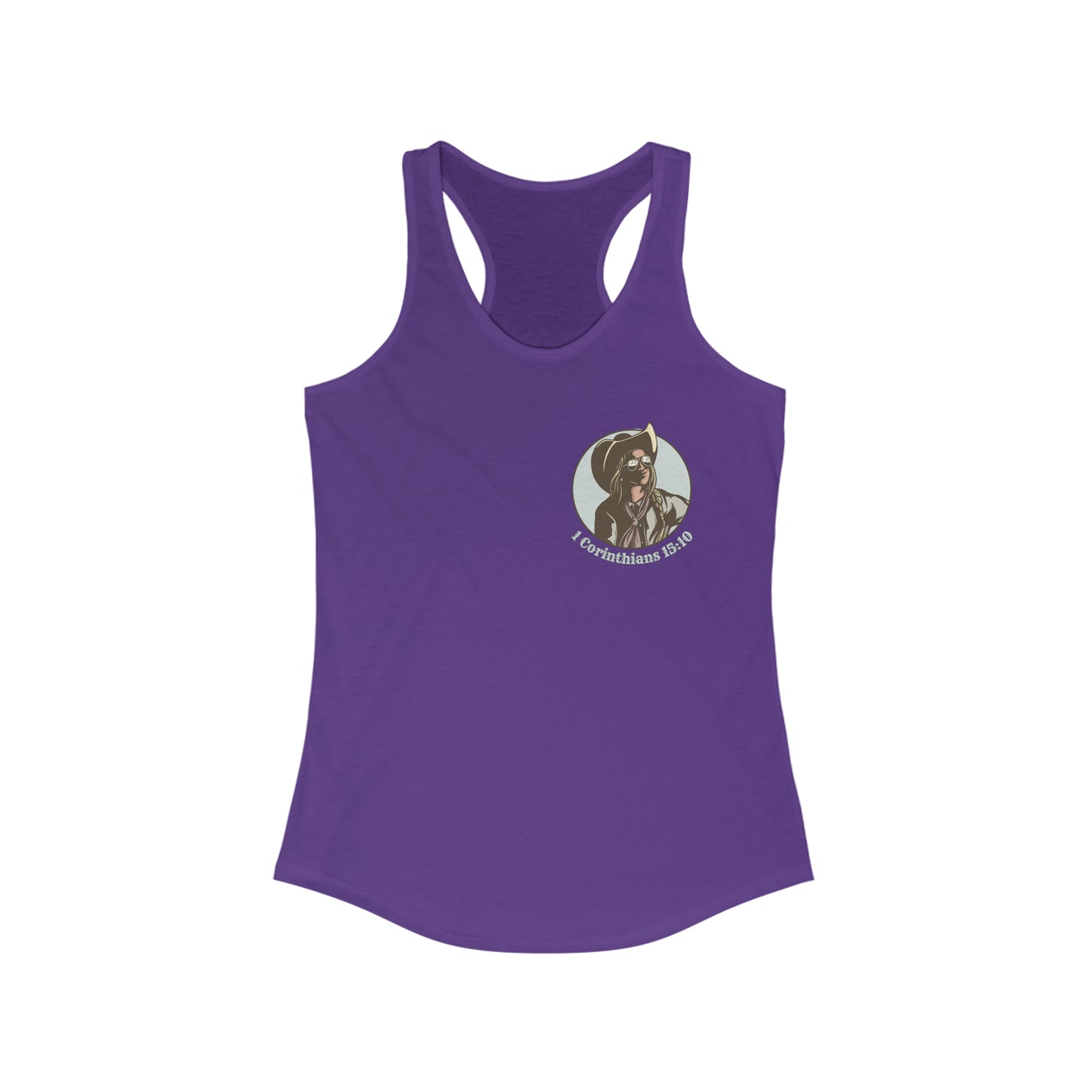 Women's 1 Cor 15:10 Racerback Tank