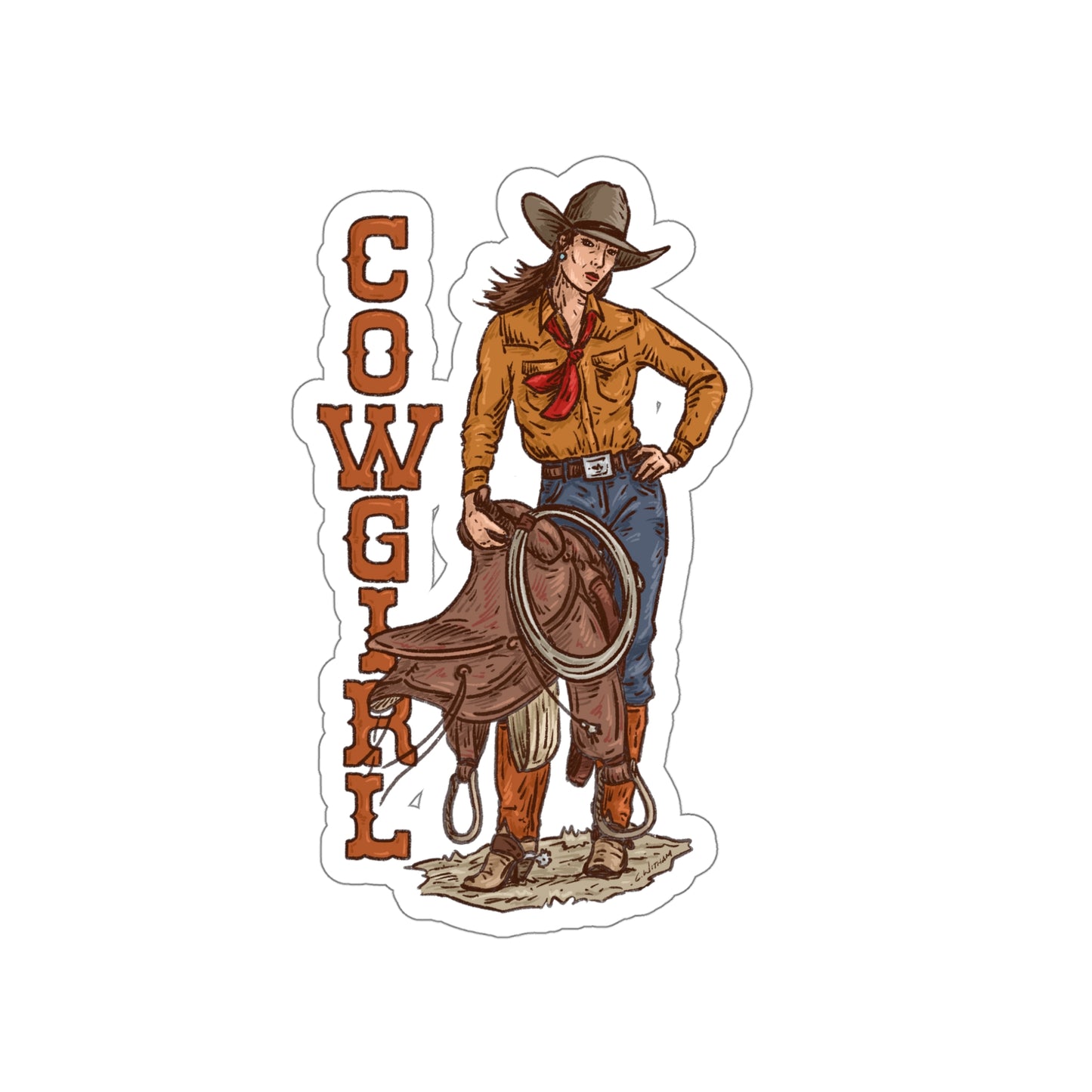 Cowgirl Stickers