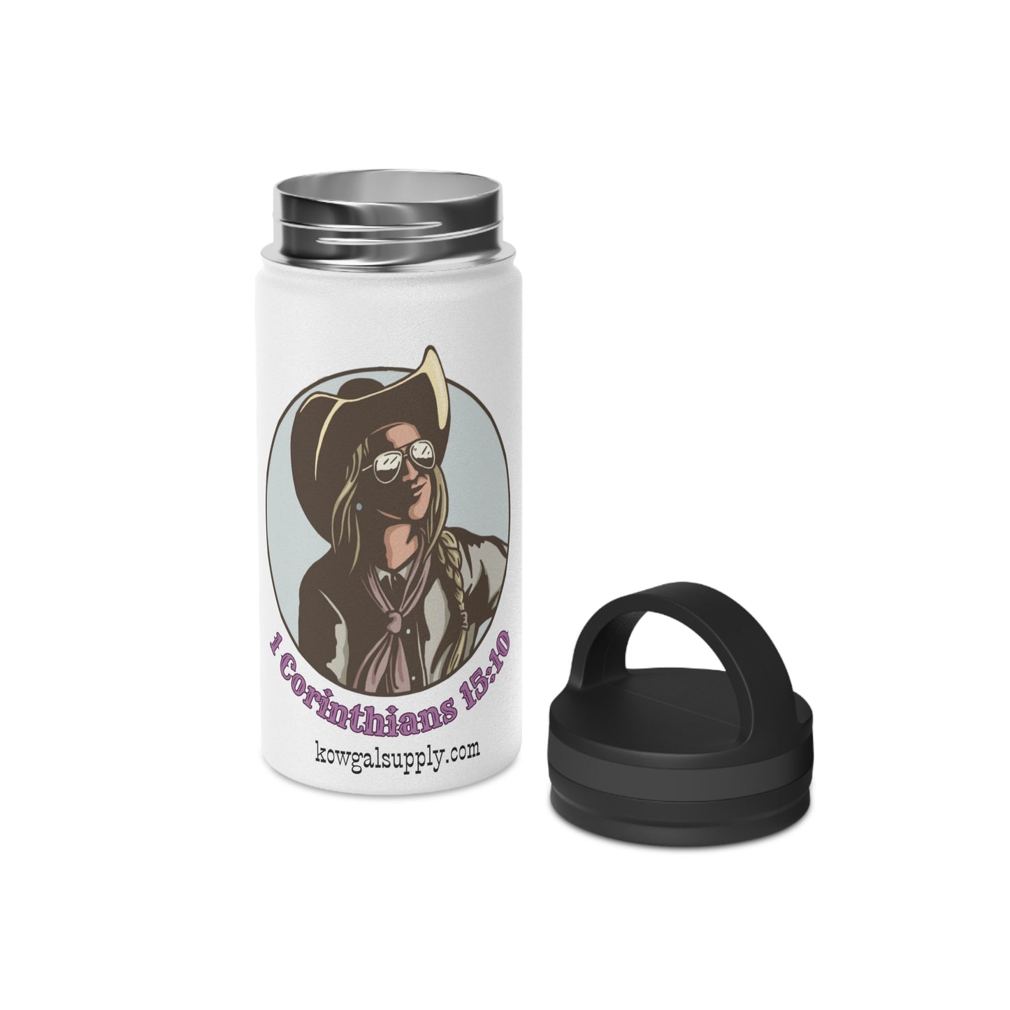 1 Cor 15:10 Stainless Steel Water Bottle