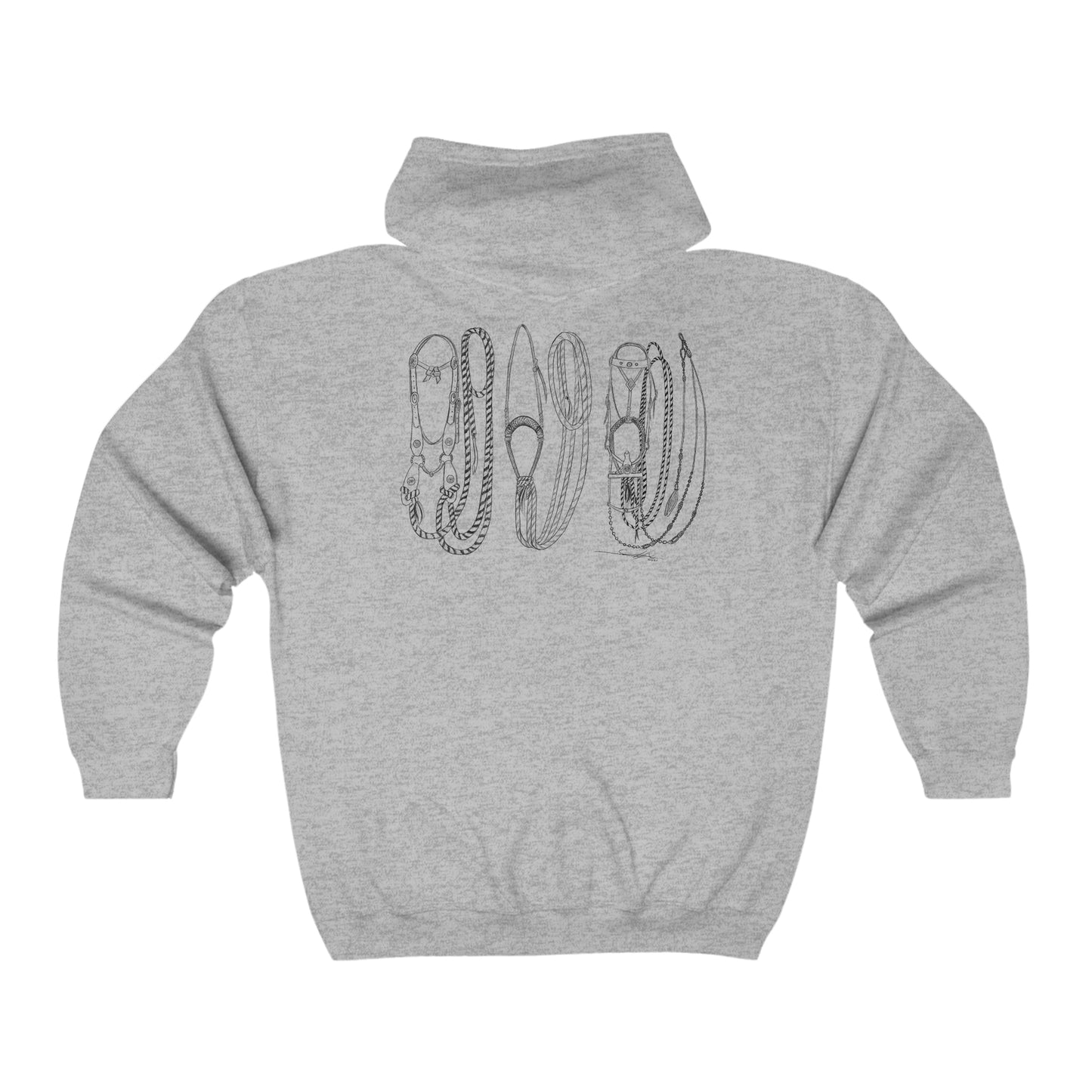 JTF Zipper Hoodie (logo front, art back)