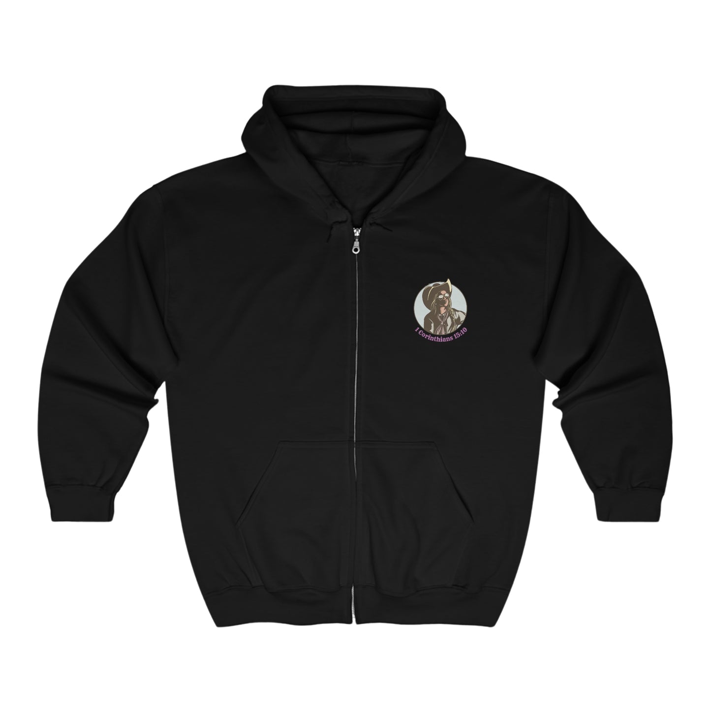 1 Cor 15:10 Zipper Hoodie