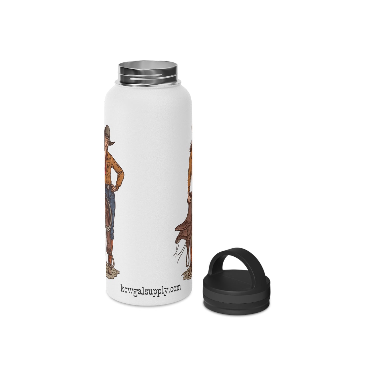 Cowgirl Art Stainless Steel Water Bottle