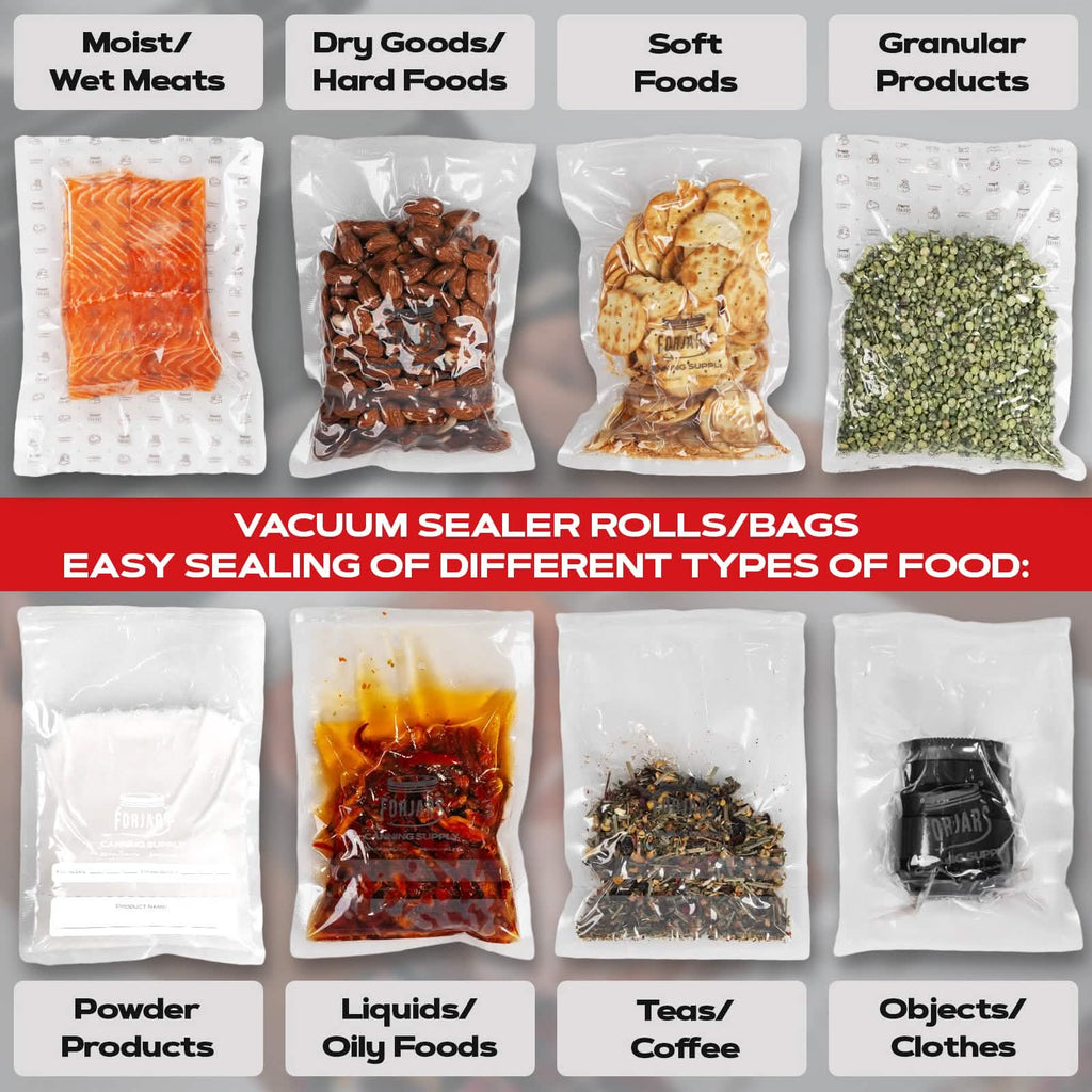 100 Count 6x9 Vacuum Sealer Bags - Textured on Both Sides, 7.5 Mil Thickness
