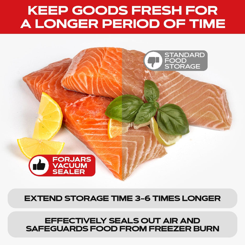 100 Count 6x9 Vacuum Sealer Bags - Textured on Both Sides, 7.5 Mil Thickness
