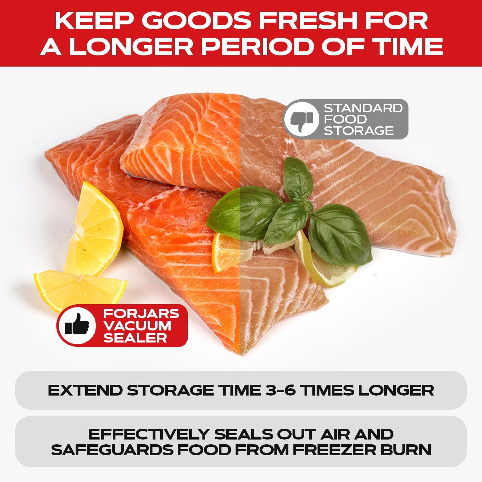 100 Count 6x9 Vacuum Sealer Bags - Textured on Both Sides, 7.5 Mil Thickness