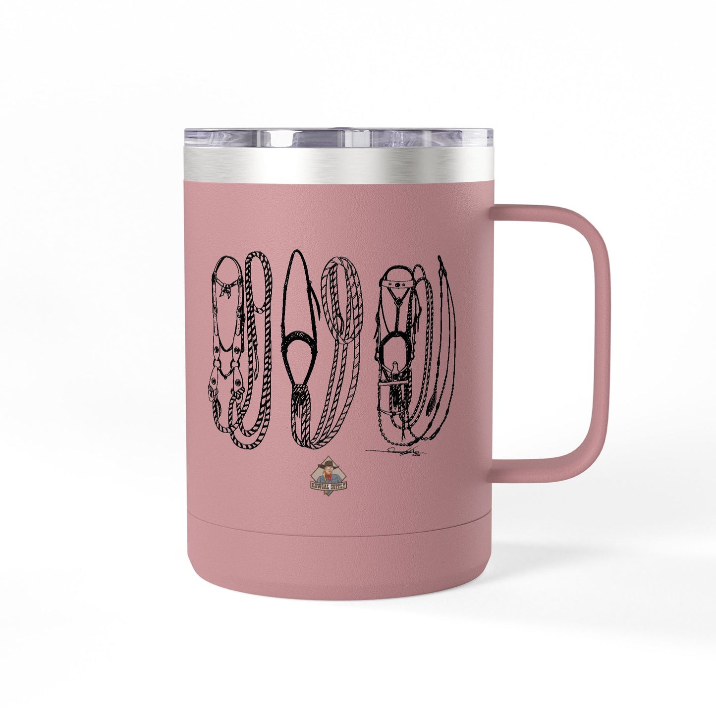 Jaquima Ta Freno Travel Coffee Cup Western Themed Tumbler - 15oz Travel Mug