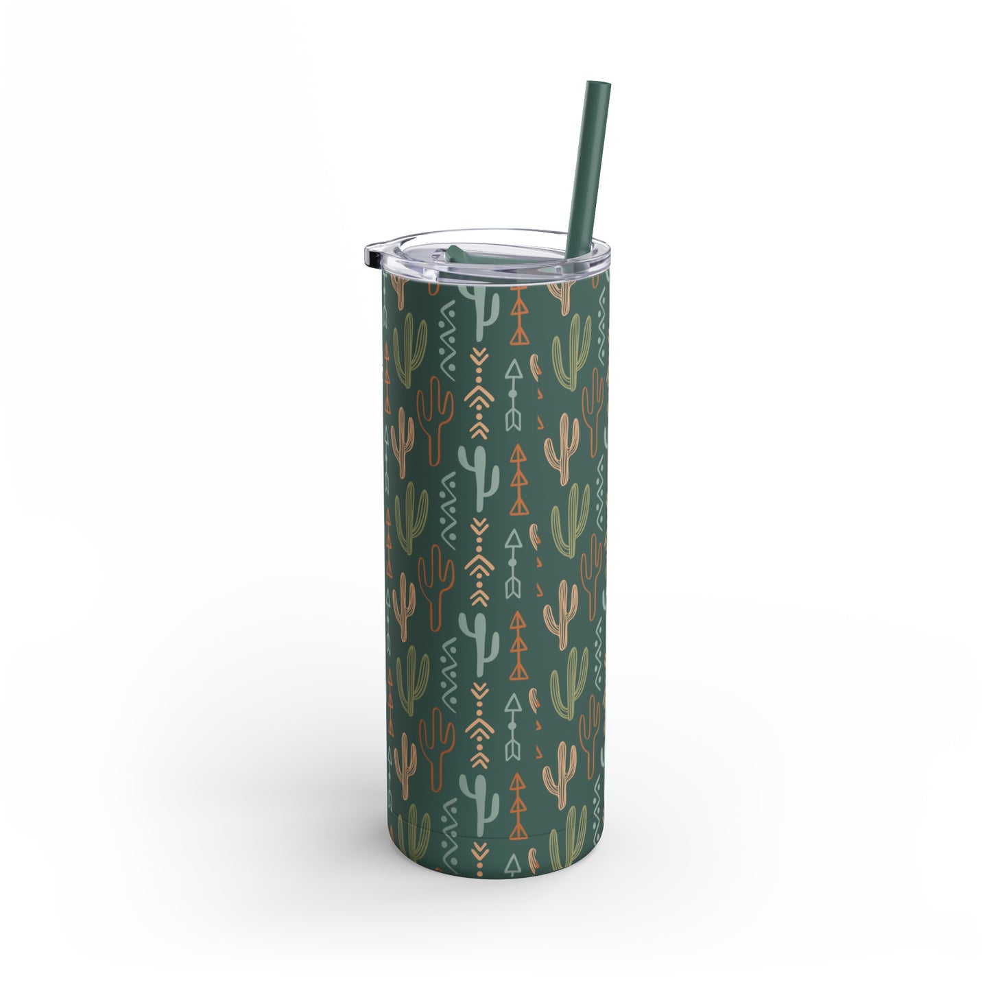 Teal Cactus Matte Tumbler, 20oz