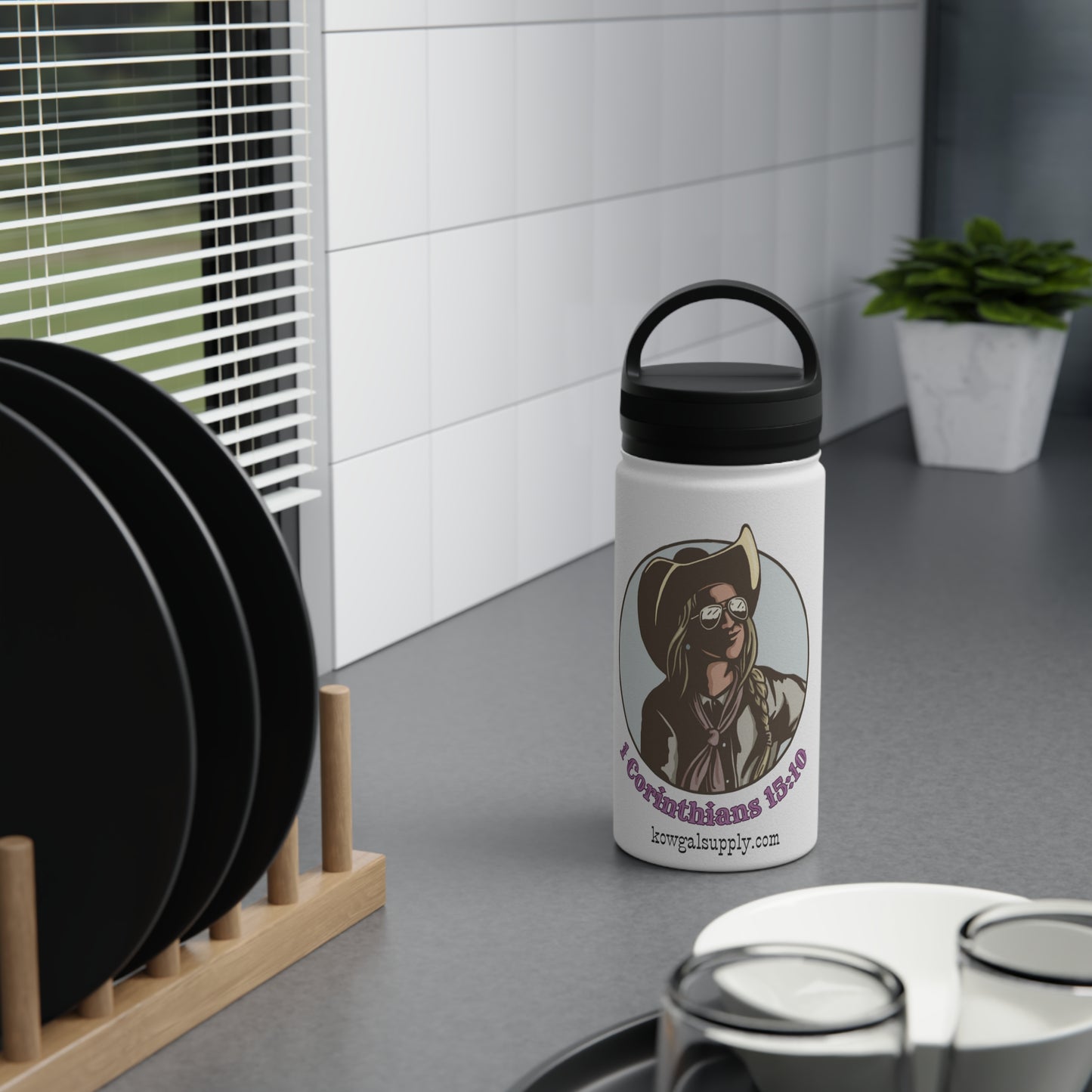 1 Cor 15:10 Stainless Steel Water Bottle