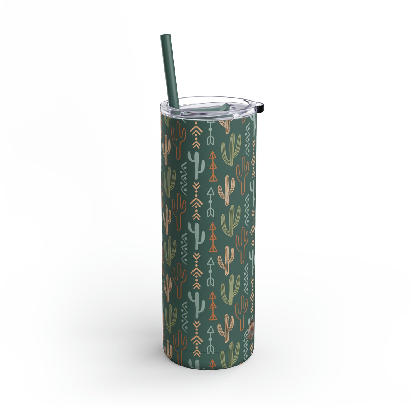 Teal Cactus Matte Tumbler, 20oz