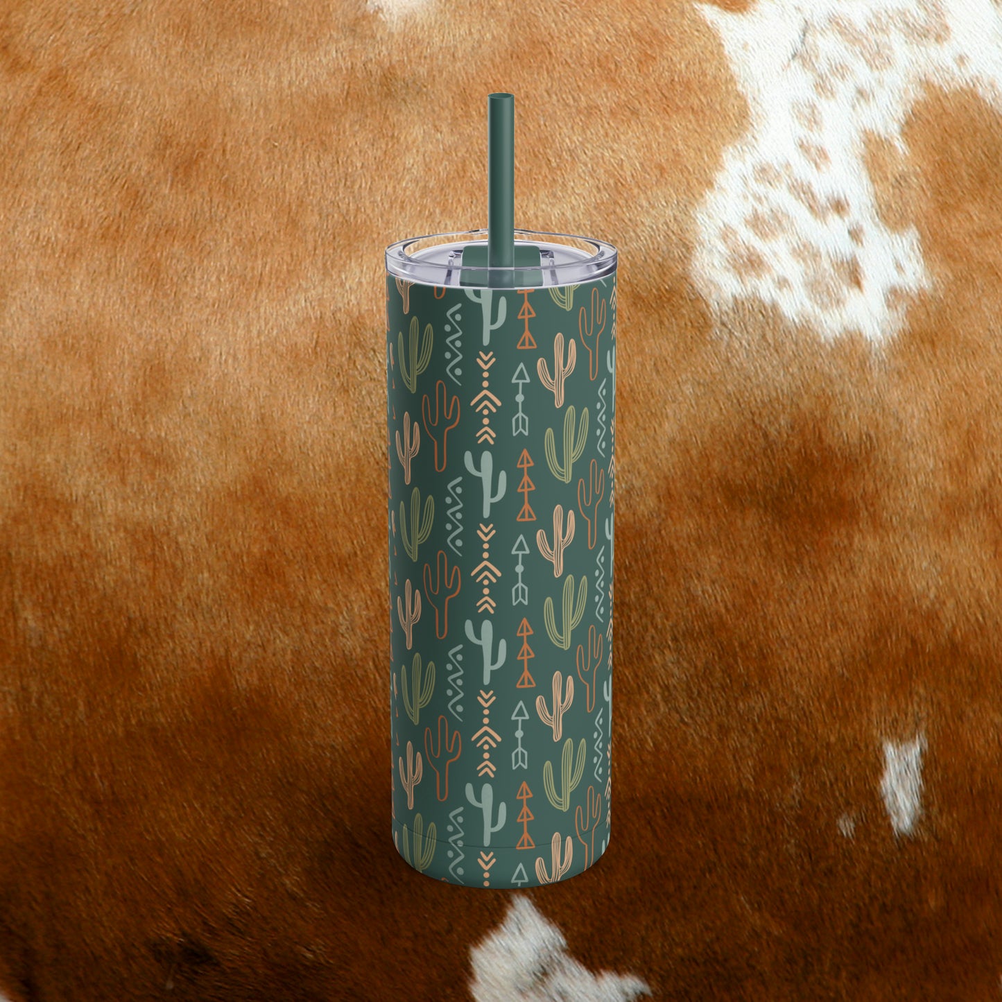 Teal Cactus Matte Tumbler, 20oz