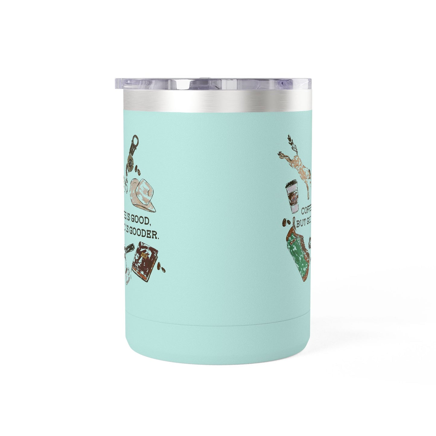 God is Gooder Collage Travel Coffee Cup Western Themed Tumbler - 15oz Travel Mug