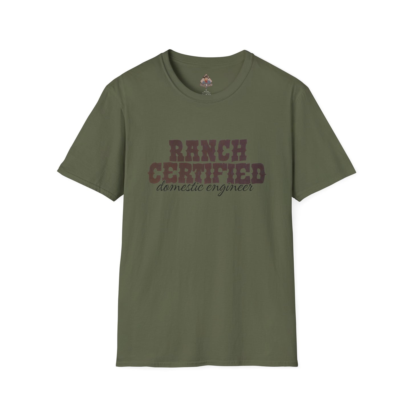 Ranch Certified Domestic Engineer T-Shirt, Funny Country Shirt, Unisex Graphic Tee, Perfect Gift for Farmers, Farm Life Apparel