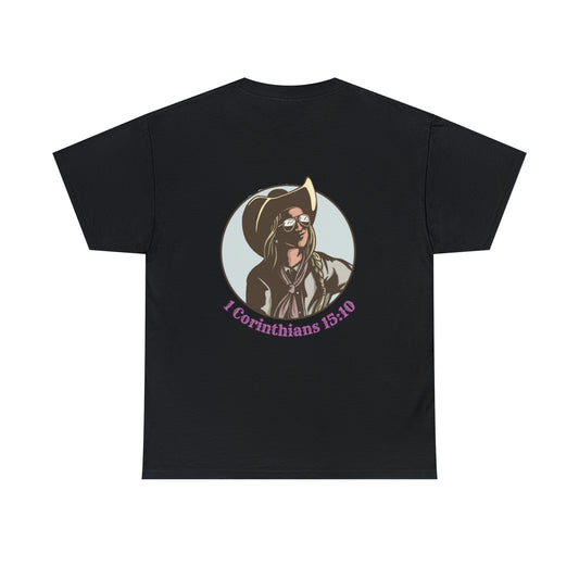 1 Corinthians (logo front/art back) Cotton Tee