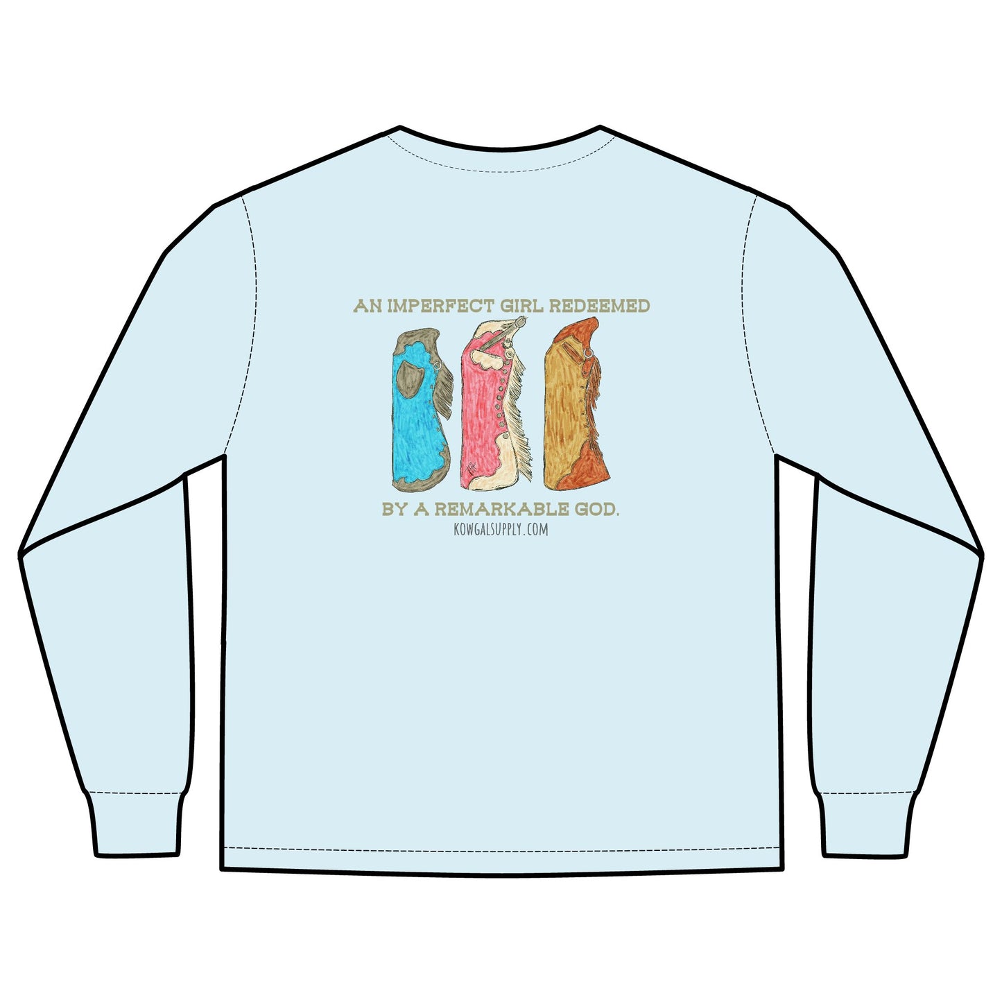 Imperfect Girl Bell Chaps Long Sleeve T-shirt 100% Cotton, Comfort Colors Tee