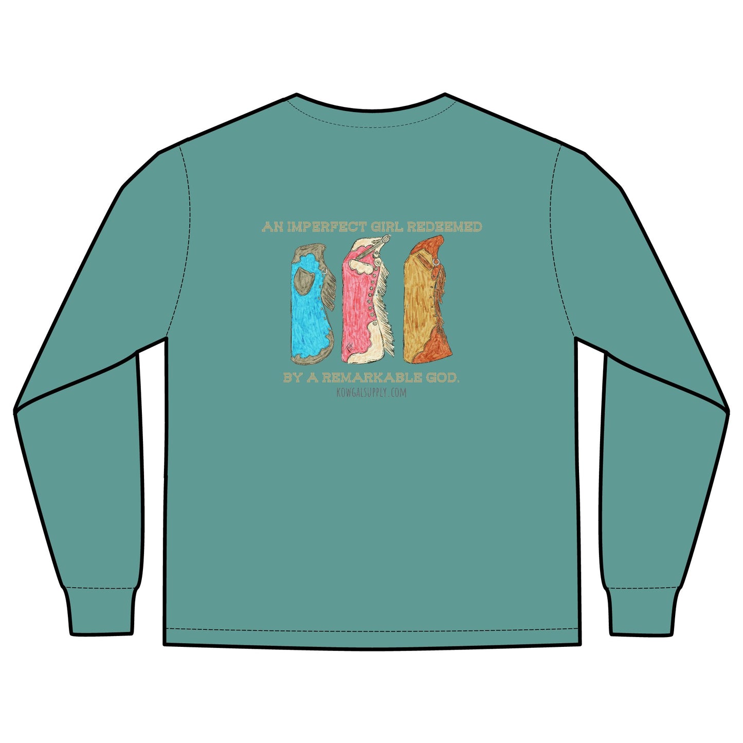 Imperfect Girl Bell Chaps Long Sleeve T-shirt 100% Cotton, Comfort Colors Tee