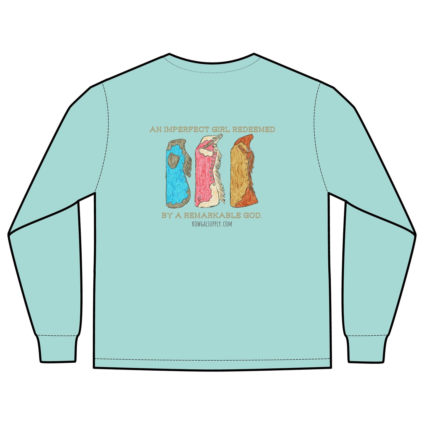 Imperfect Girl Bell Chaps Long Sleeve T-shirt 100% Cotton, Comfort Colors Tee