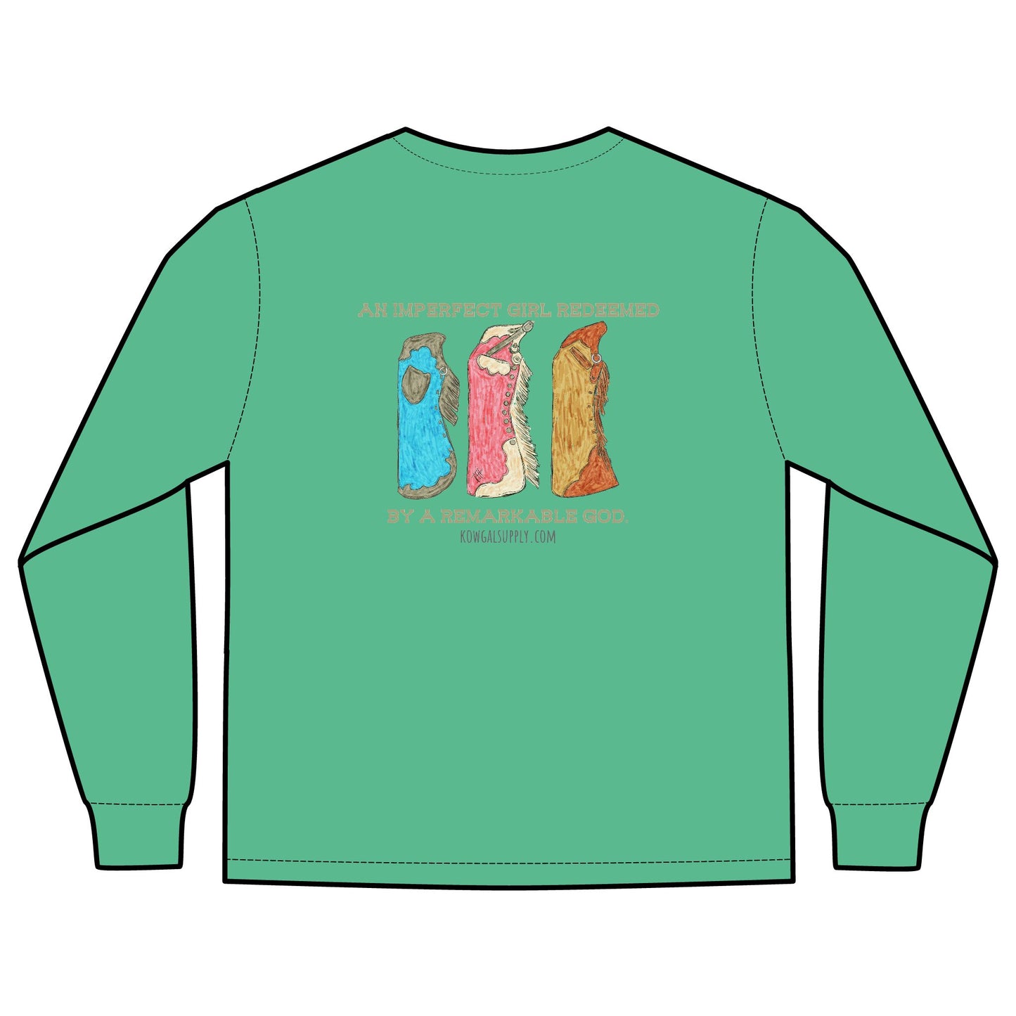 Imperfect Girl Bell Chaps Long Sleeve T-shirt 100% Cotton, Comfort Colors Tee