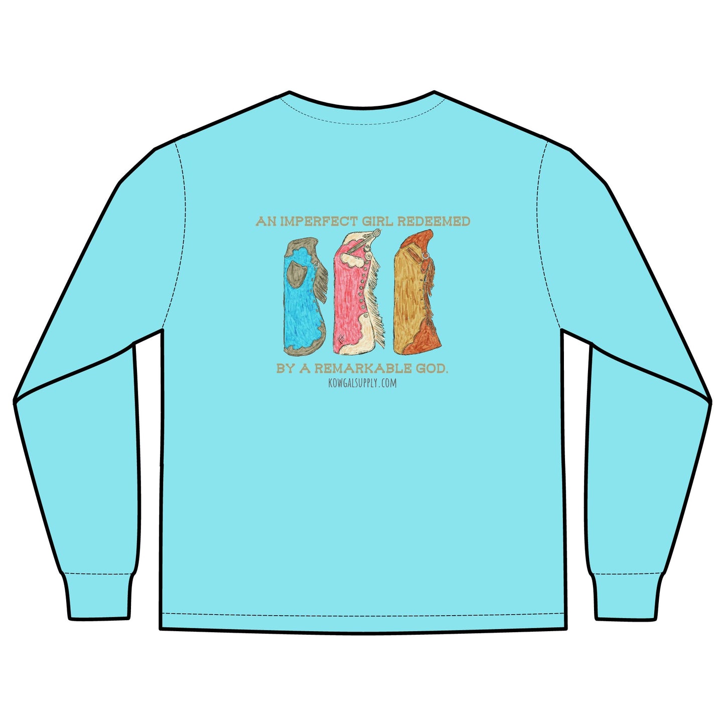 Imperfect Girl Bell Chaps Long Sleeve T-shirt 100% Cotton, Comfort Colors Tee