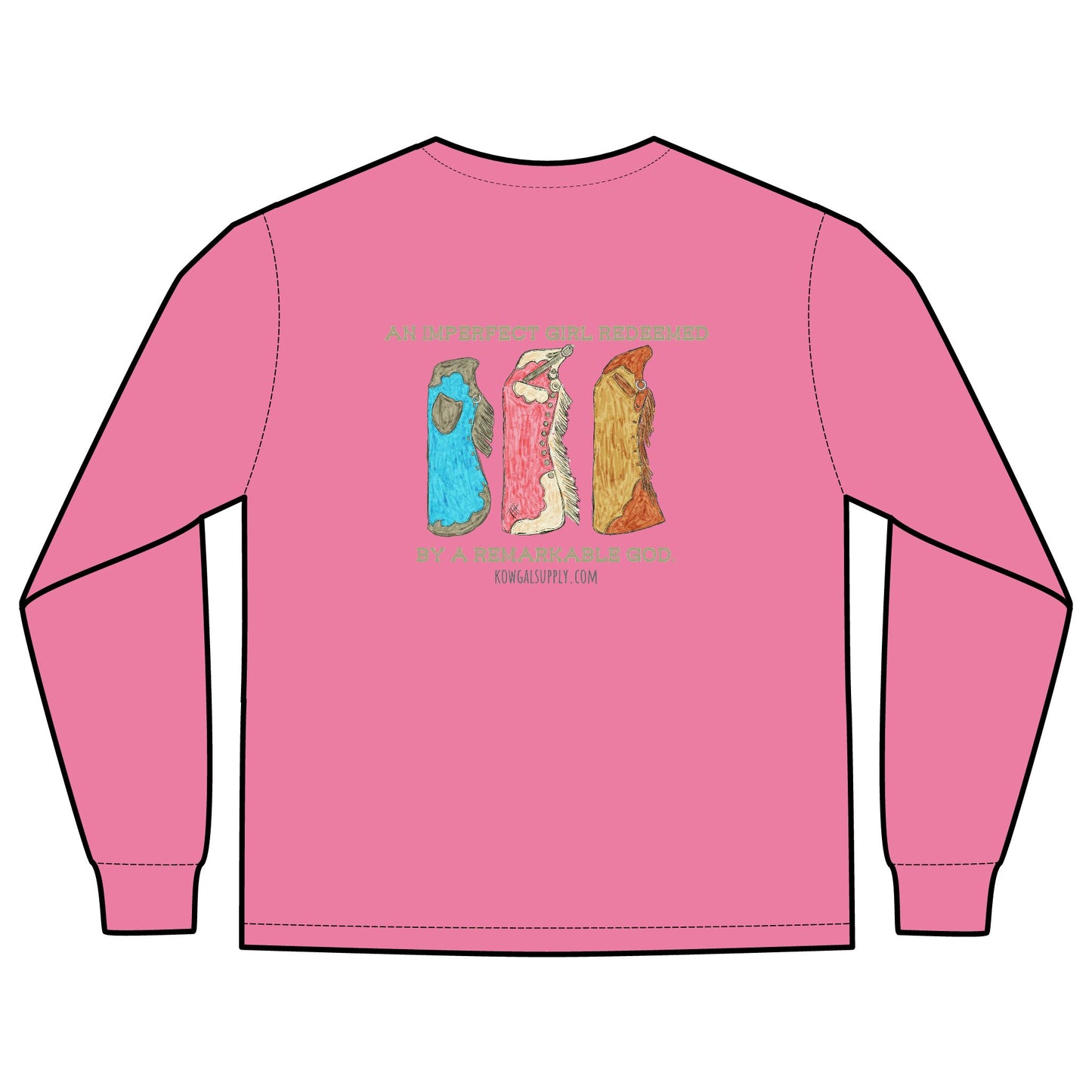 Imperfect Girl Bell Chaps Long Sleeve T-shirt 100% Cotton, Comfort Colors Tee