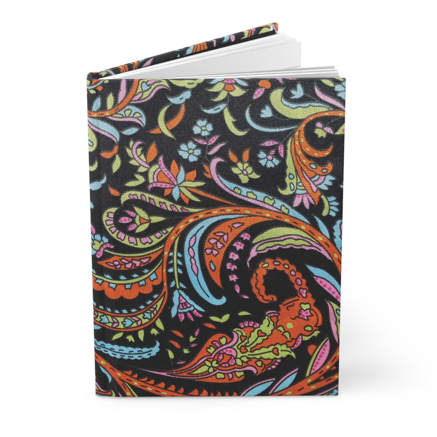 Rainbow Paisley Wild Rag Hardcover Notebook