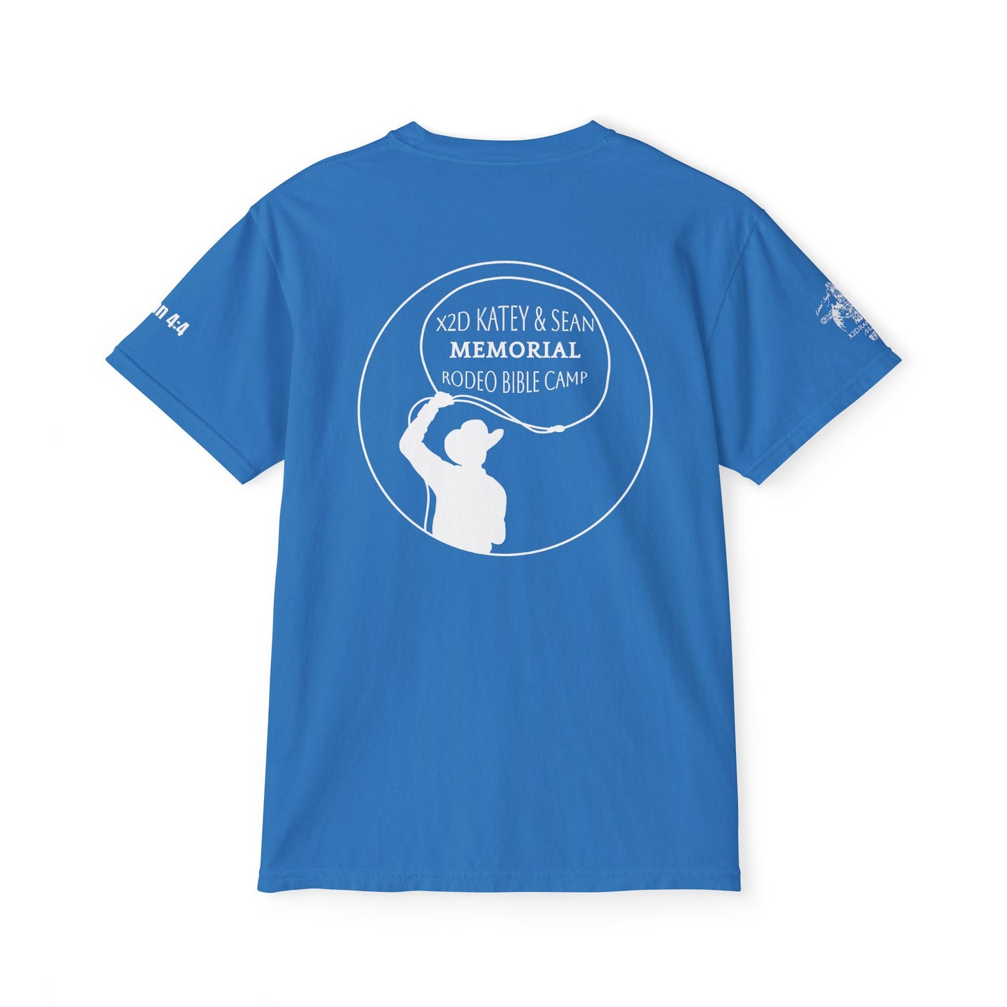 Memorial Rodeo Pocket T-Shirt — "Katy & Sean" Rodeo Bible Camp