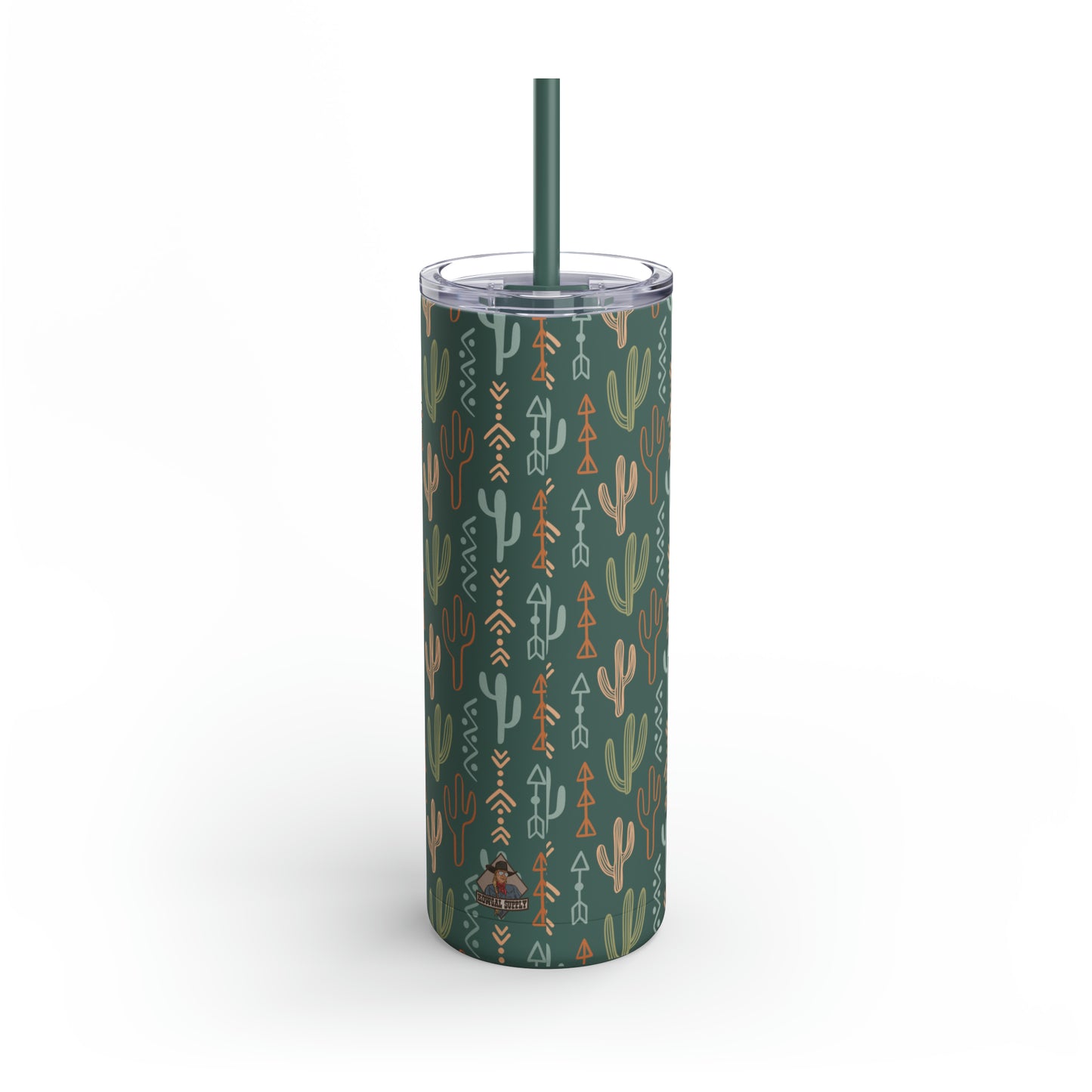 Teal Cactus Matte Tumbler, 20oz