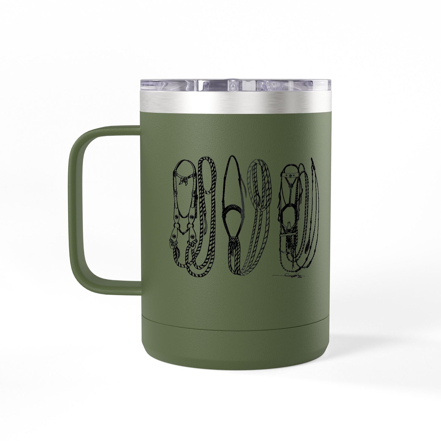 Jaquima Ta Freno Travel Coffee Cup Western Themed Tumbler - 15oz Travel Mug