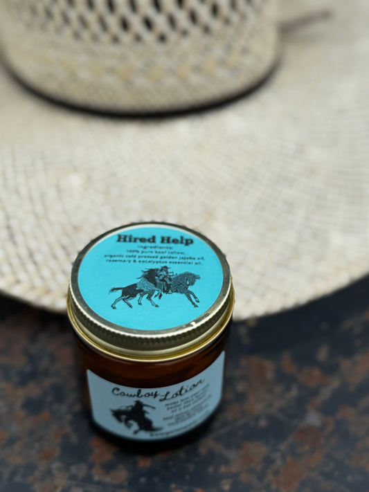 Hired Help - Rosemary + Eucalyptus Whipped Cowboy Lotion Beef Tallow Based Skincare Blend