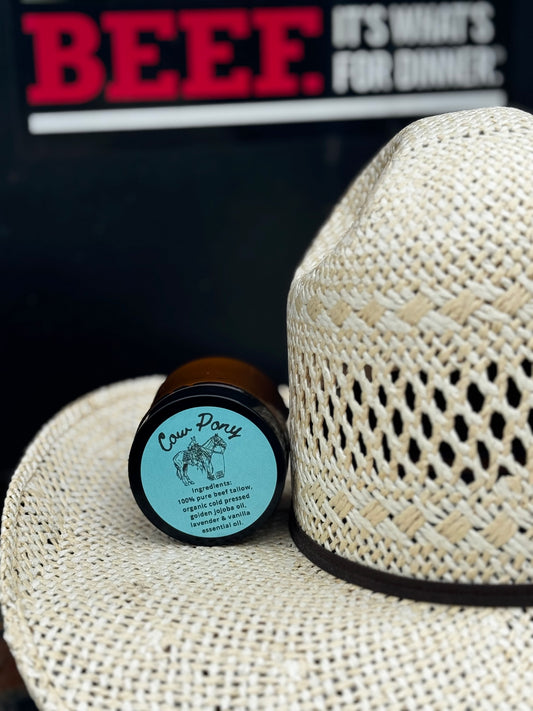 Cow Pony - Lavender + Vanilla Whipped Cowboy Lotion Beef Tallow Based Skincare Blend