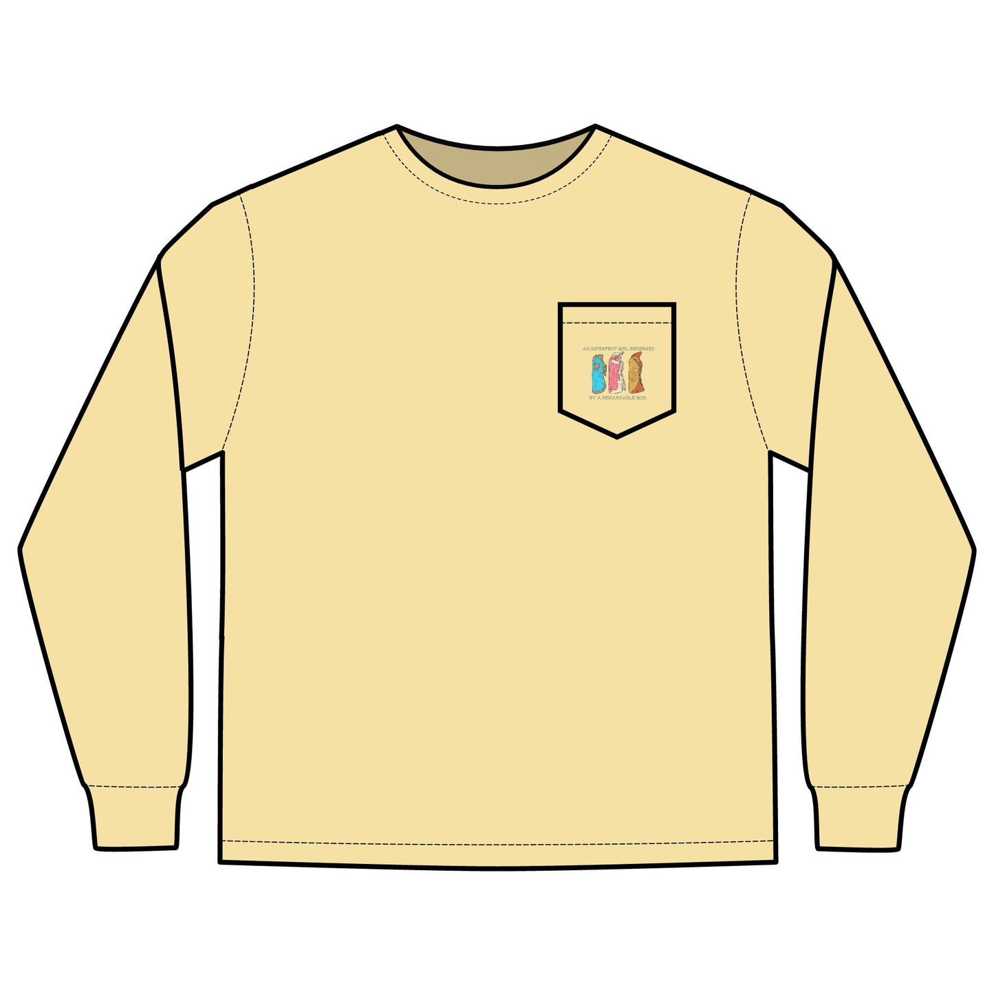 Imperfect Girl Bell Chaps Long Sleeve T-shirt 100% Cotton, Comfort Colors Tee