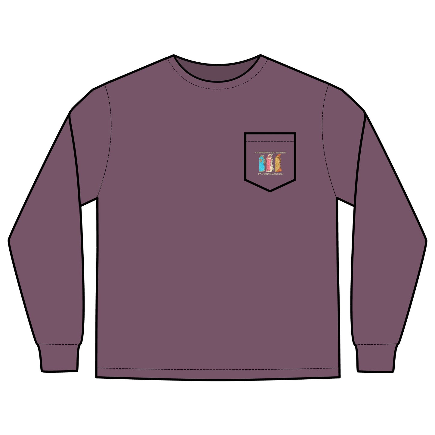 Imperfect Girl Bell Chaps Long Sleeve T-shirt 100% Cotton, Comfort Colors Tee