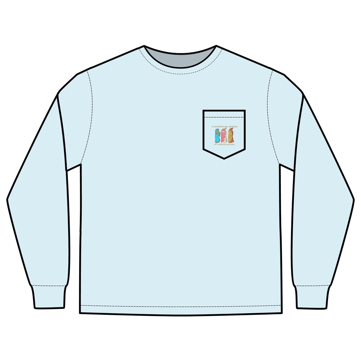Imperfect Girl Bell Chaps Long Sleeve T-shirt 100% Cotton, Comfort Colors Tee