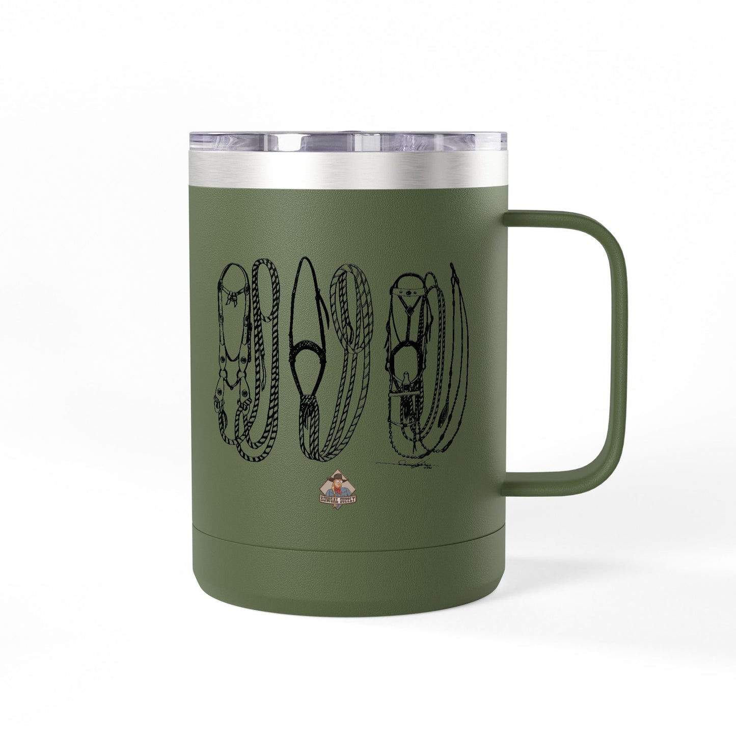 Jaquima Ta Freno Travel Coffee Cup Western Themed Tumbler - 15oz Travel Mug