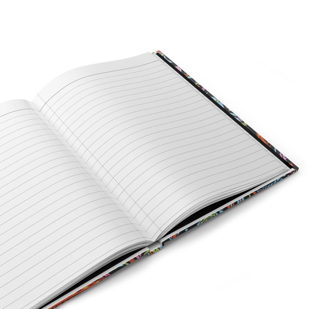 Rainbow Paisley Wild Rag Hardcover Notebook