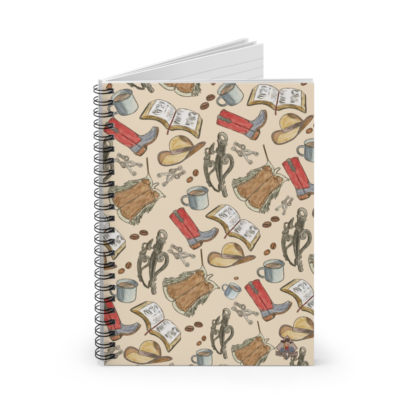 Western Cowboygal Notebook, Spiral Notebook - Ruled Line