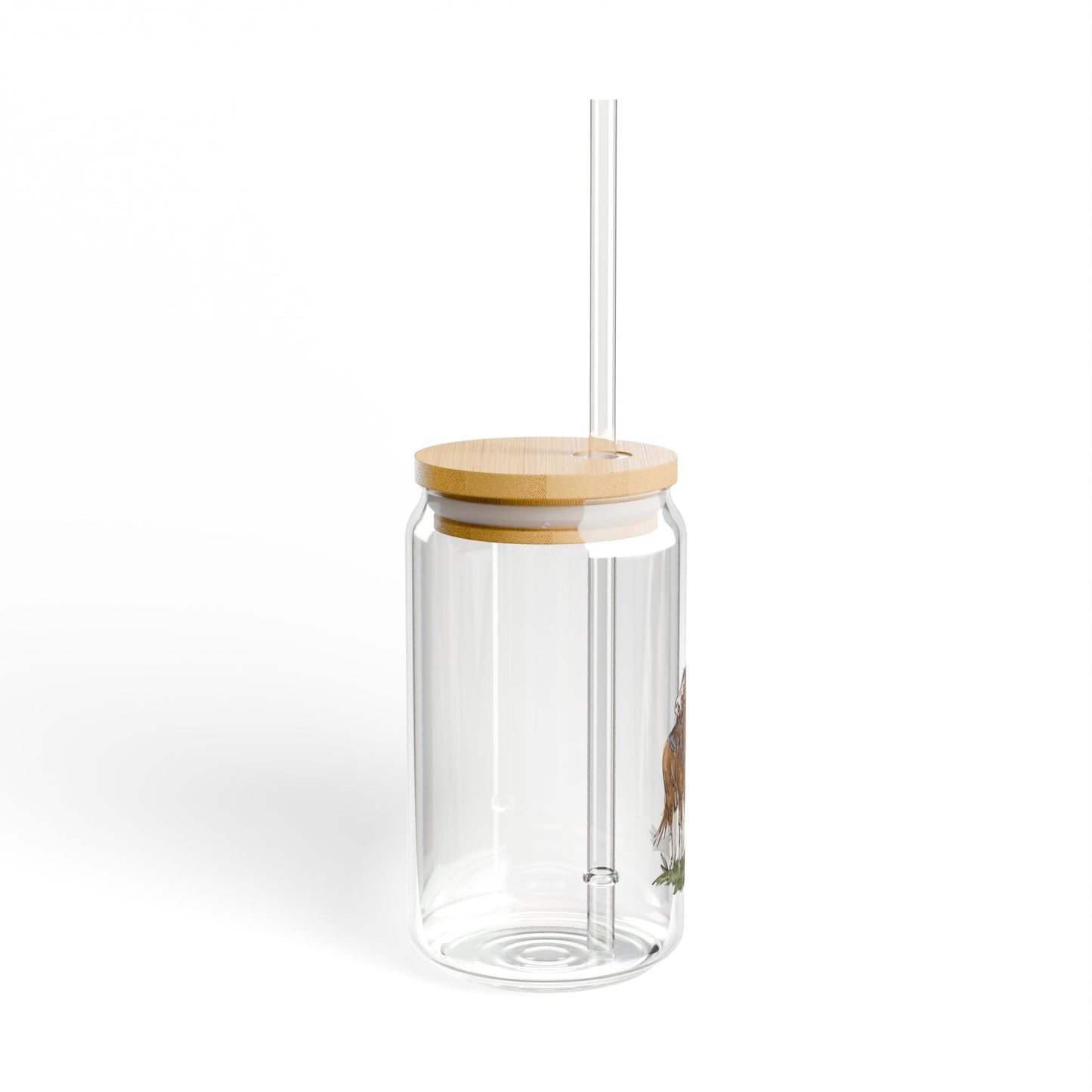 Cowgal Iced Coffee Sipper Glass, 16oz
