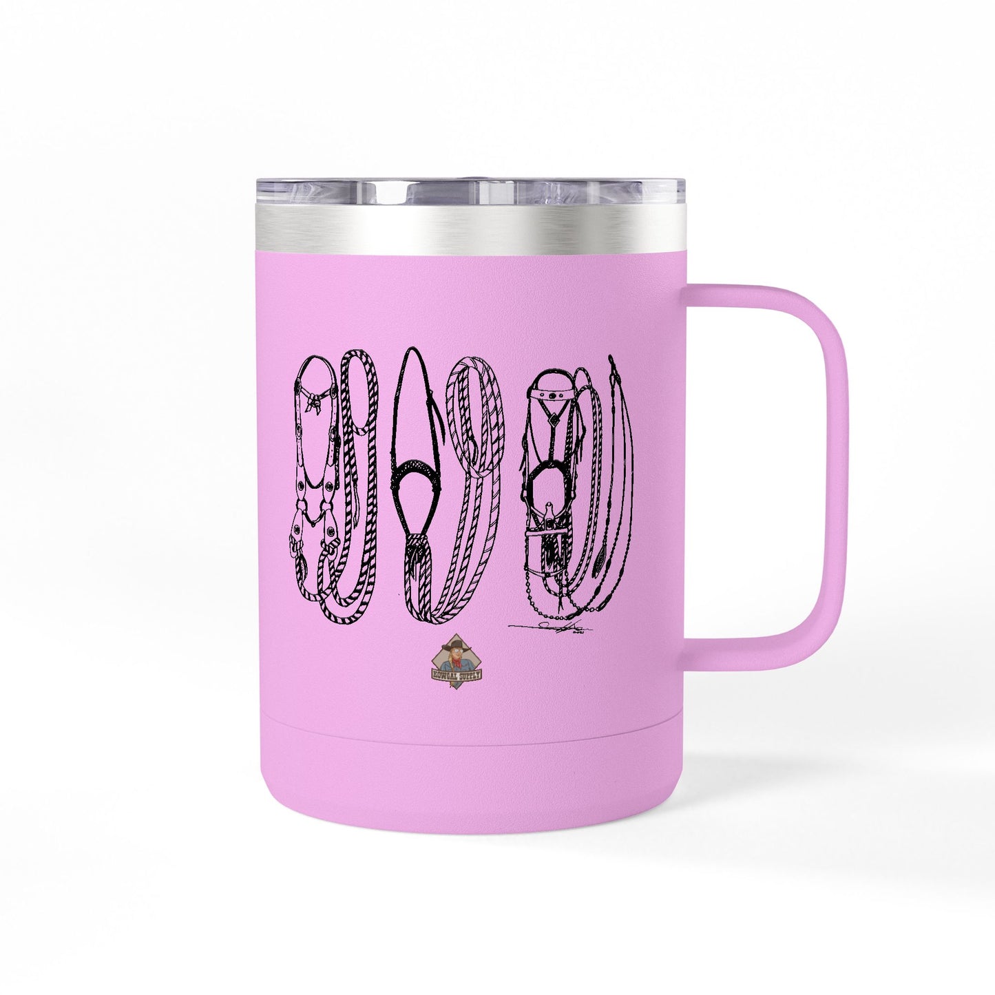 Jaquima Ta Freno Travel Coffee Cup Western Themed Tumbler - 15oz Travel Mug