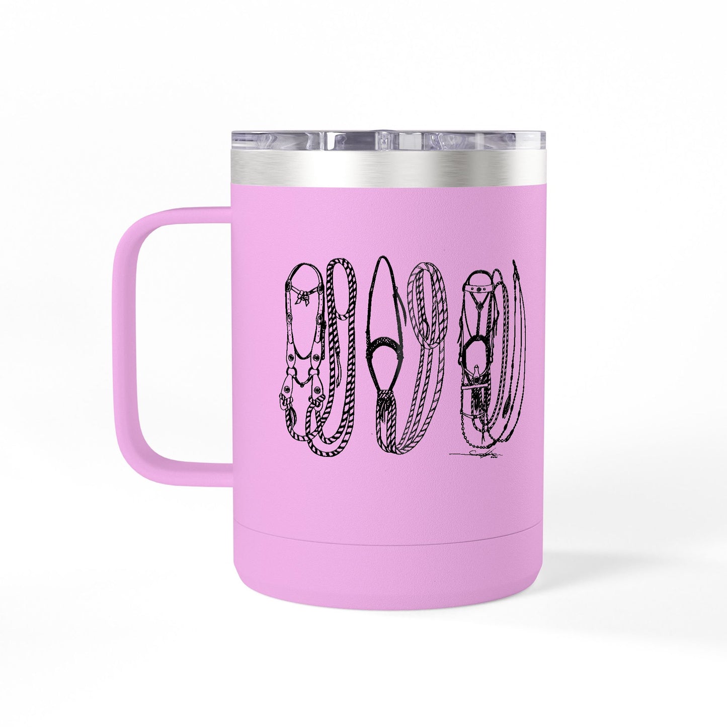 Jaquima Ta Freno Travel Coffee Cup Western Themed Tumbler - 15oz Travel Mug