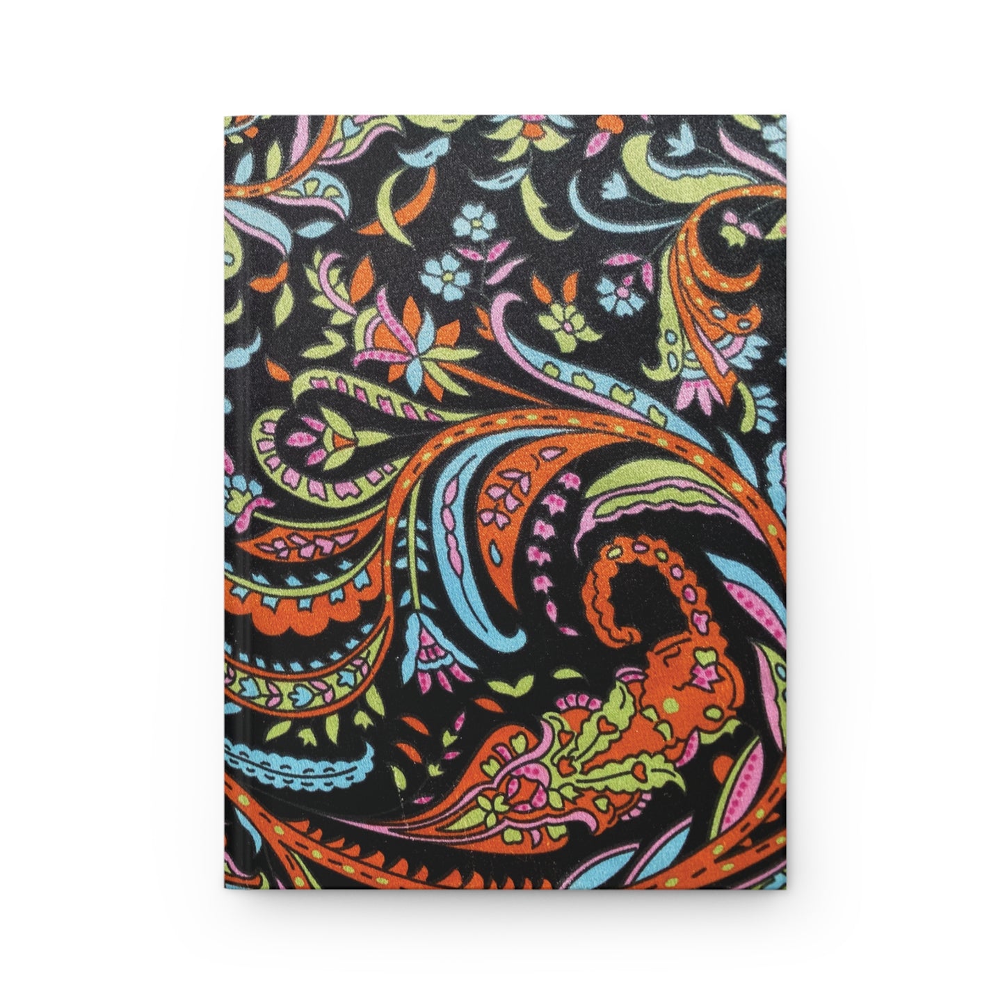 Rainbow Paisley Wild Rag Hardcover Notebook